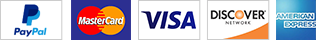PayPal · Mastercard · Visa · Discover · American Express